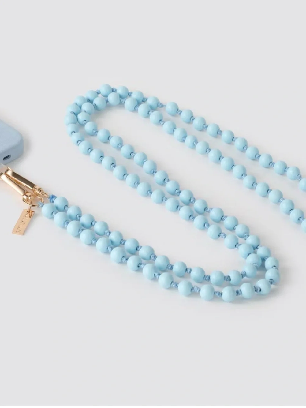 Sky Blue Beaded Lanyard Necklace - Women Jewelry